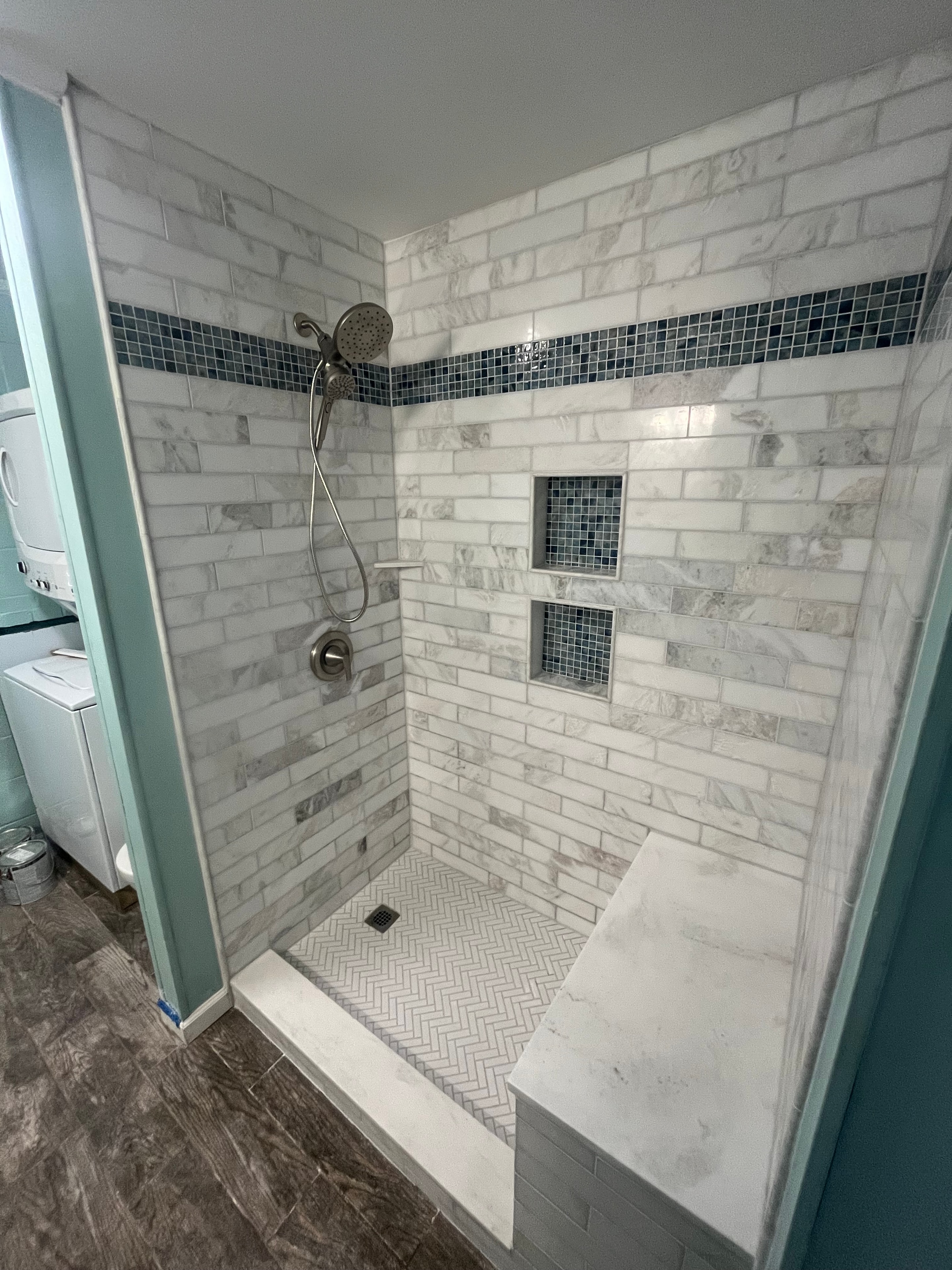 Marble Subway Shower