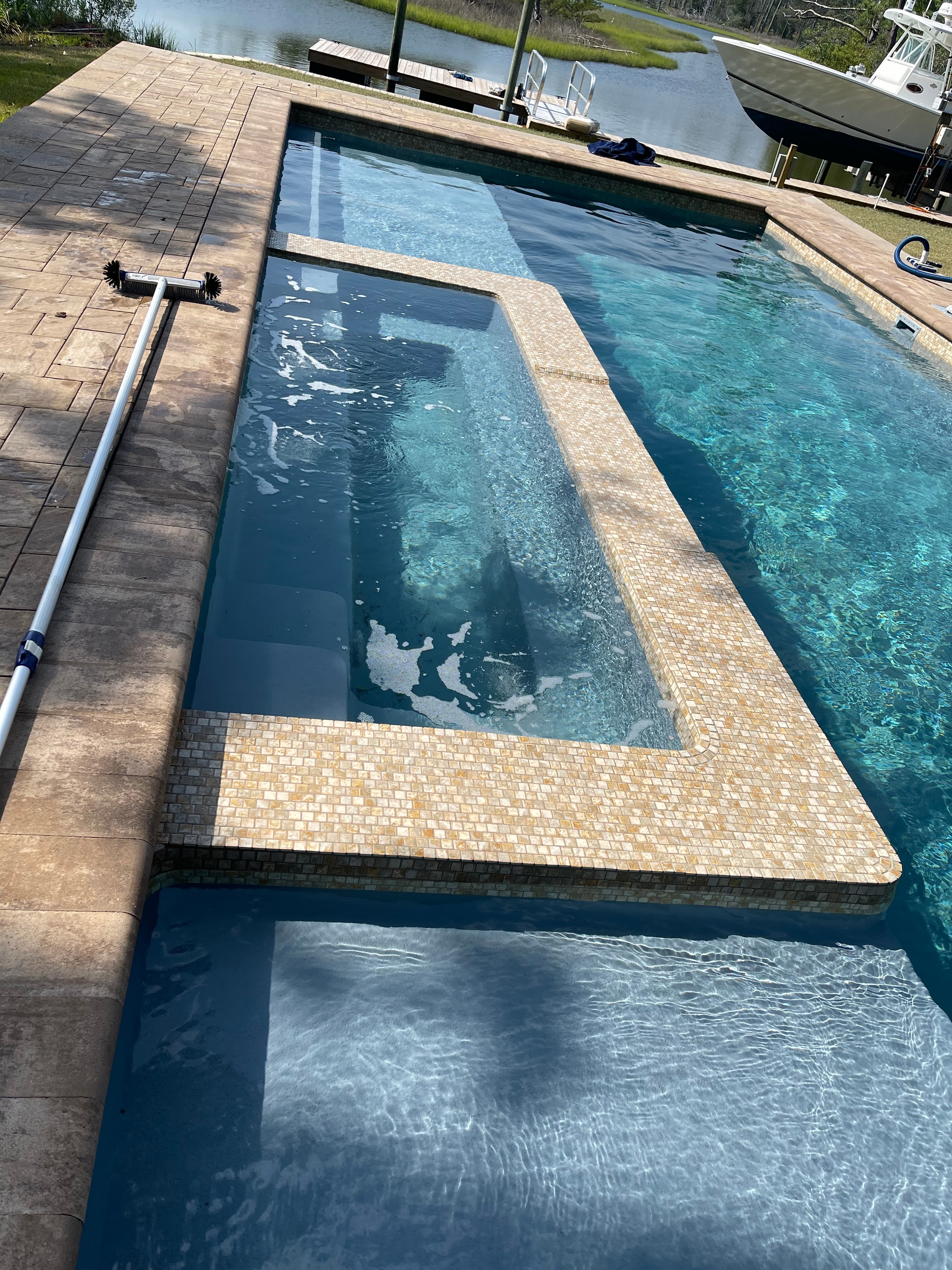 Pool Tile & Water Feature